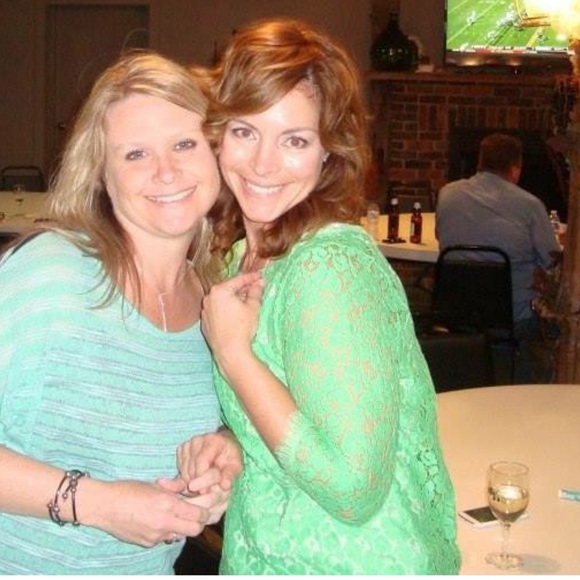 Anthropologie Weston Wear Green Lace Cropped 3/4 Sleeve Blouse Top Medium - Picture 2 of 15